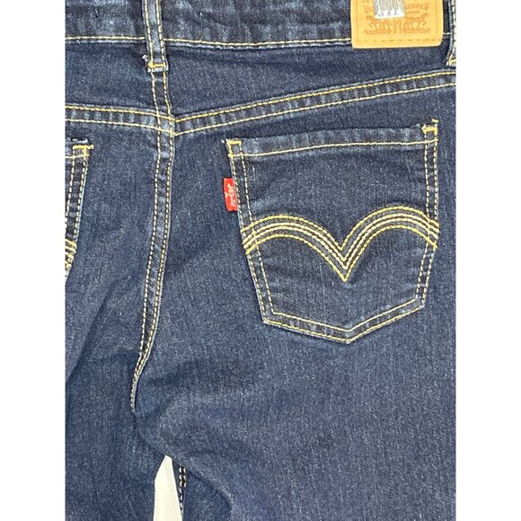 Levi’s Girls 711 Skinny Dark Wash Stretch Jeans 14 Regular - Picture 10 of 11